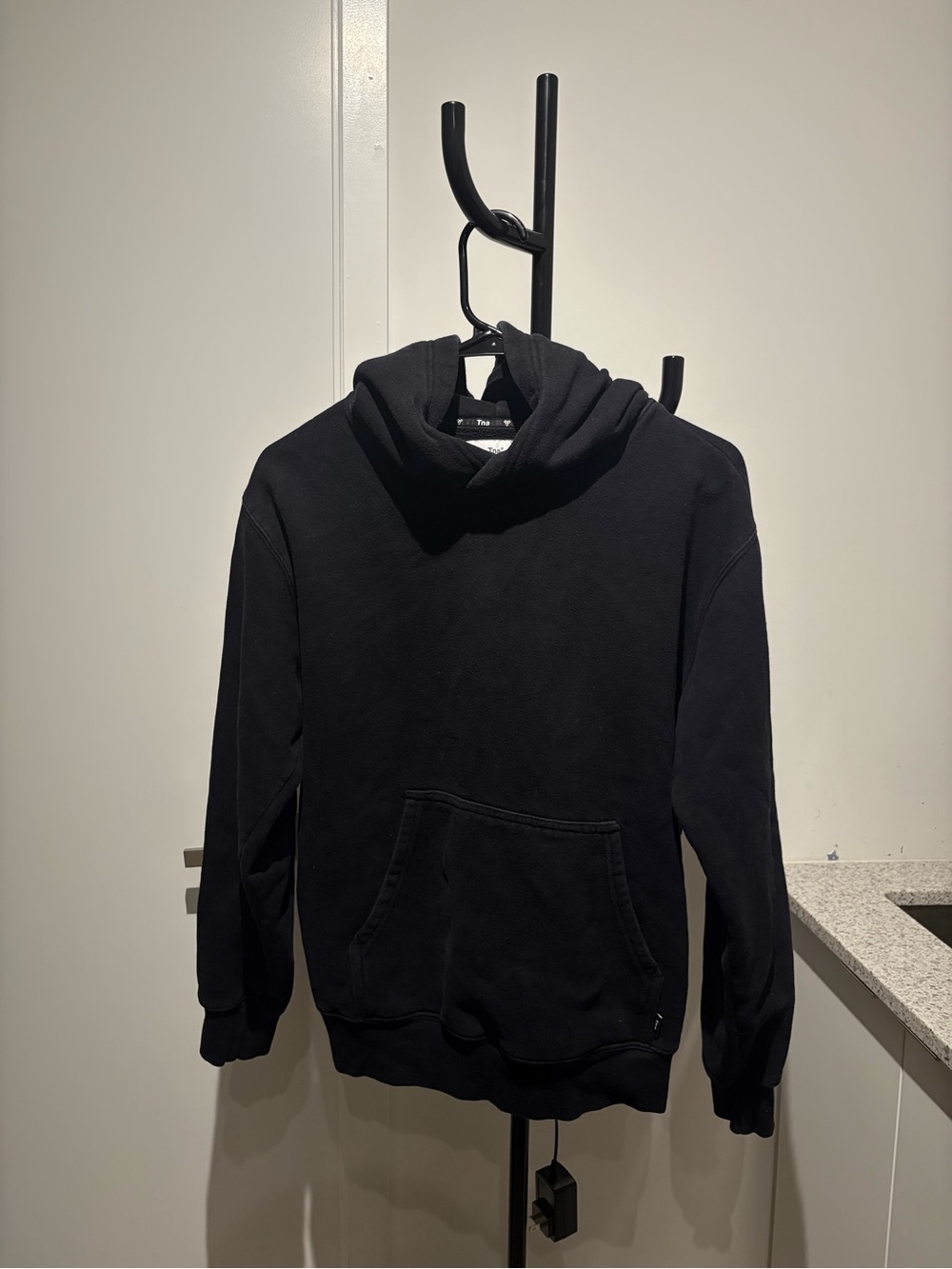 TNA Black Men's Pullover Hoodie with Kangaroo Pocket